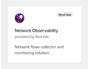 Network Observability operator