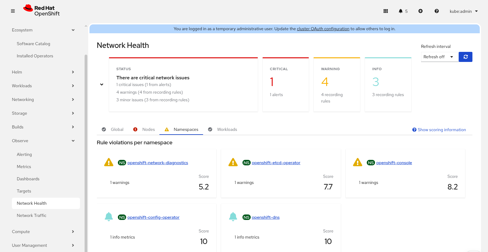 Network Health - Recording Rules