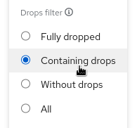 drop filter query option