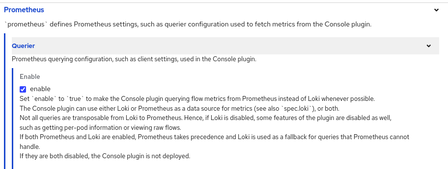 Prometheus settings